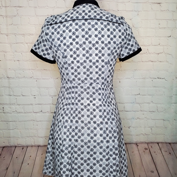 Jason Wu Retro Print Wheel Dress With Collar Size XS - Picture 2 of 10